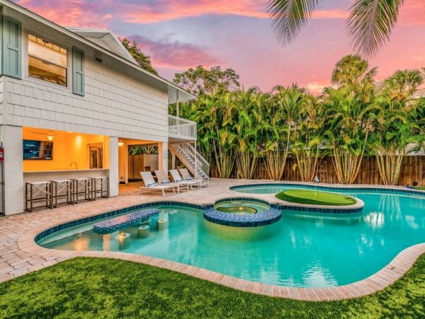 Walk to the Beach Three Bedroom Rental Home in Anna Maria
